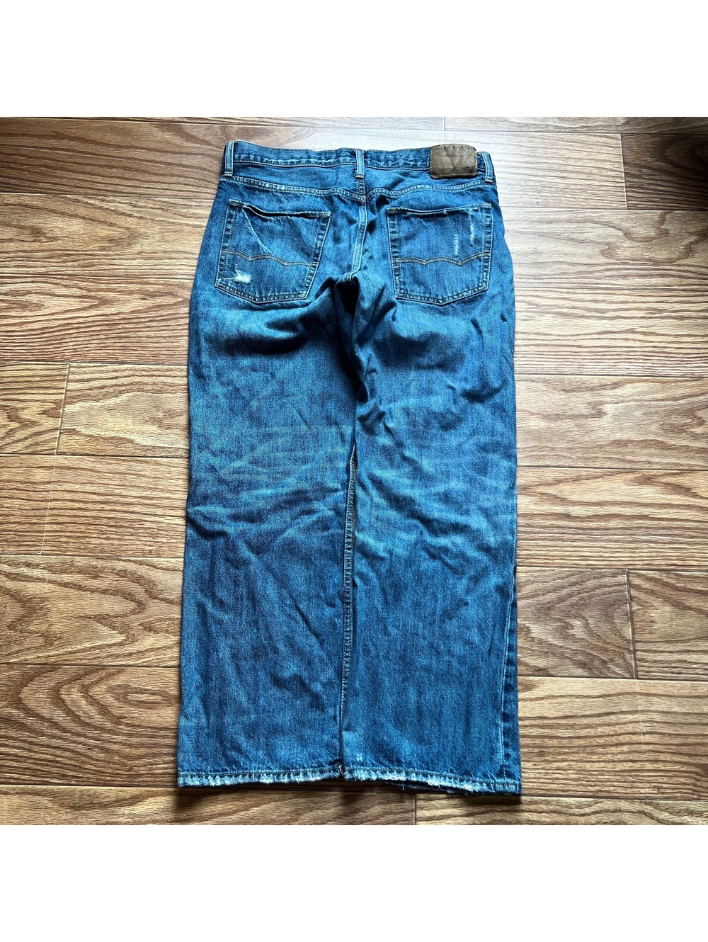 Y2K Vintage American Eagle Distressed Wide Leg Jeans Baggy Streetwear Grunge - Picture 3 of 4